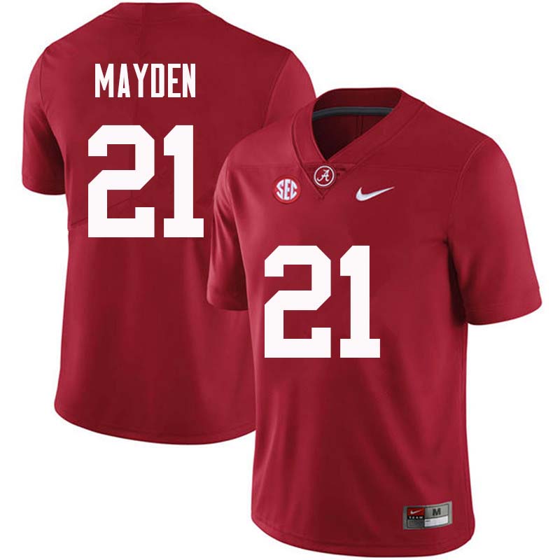 Alabama Crimson Tide Men's Jared Mayden #21 Crimson NCAA Nike Authentic Stitched College Football Jersey FN16Z36QU